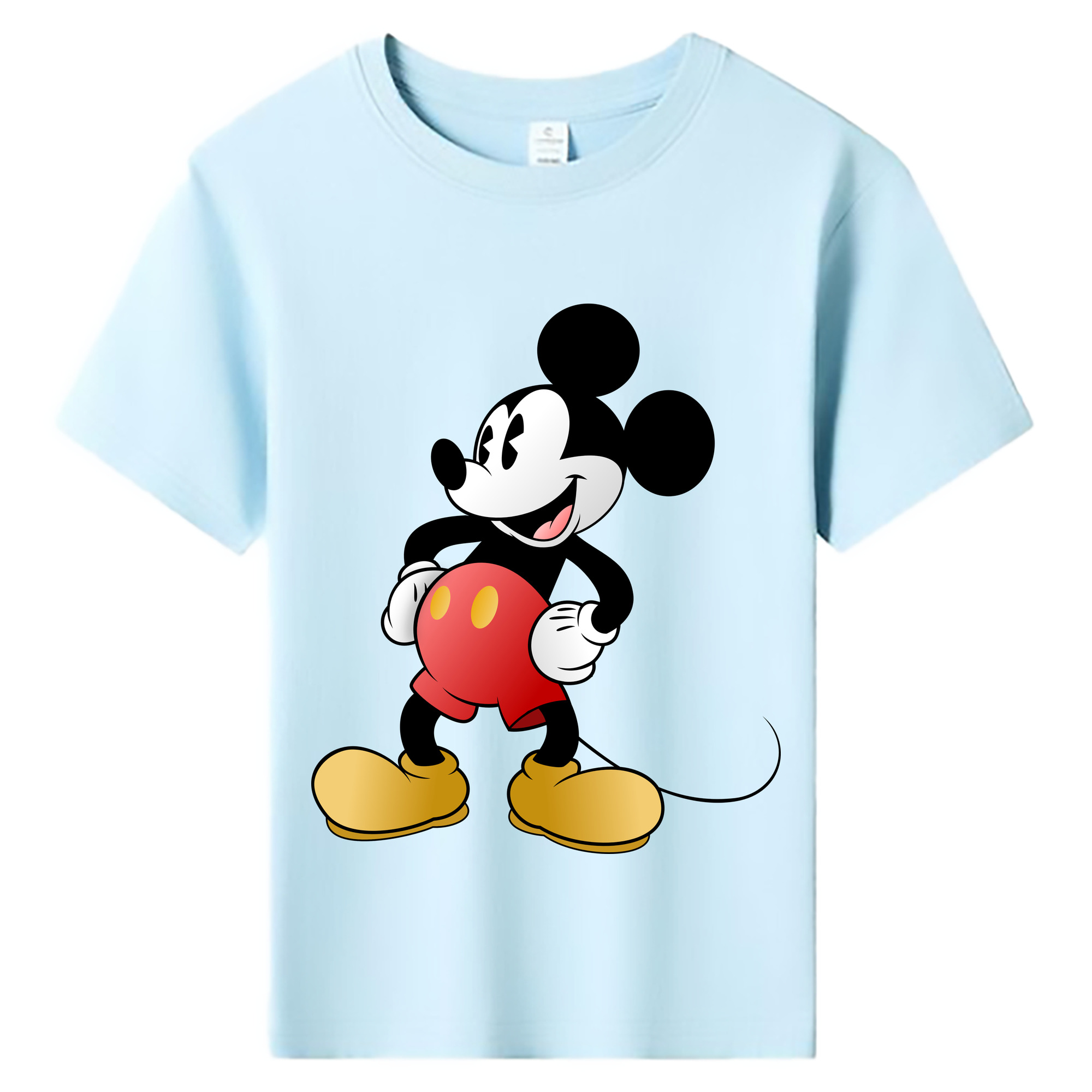 ミッキーマウス Mickey Mouse 綿100％キッズTシャツ（フロントプリント）